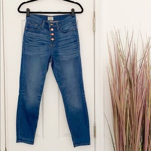 J.Crew 9” high rise toothpick in petite